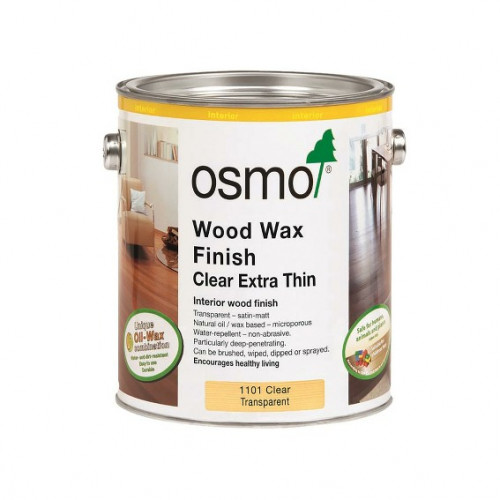 2.5ltr: Osmo - Wood Wax Finish Extra Thin - Clear Satin - (1101D)