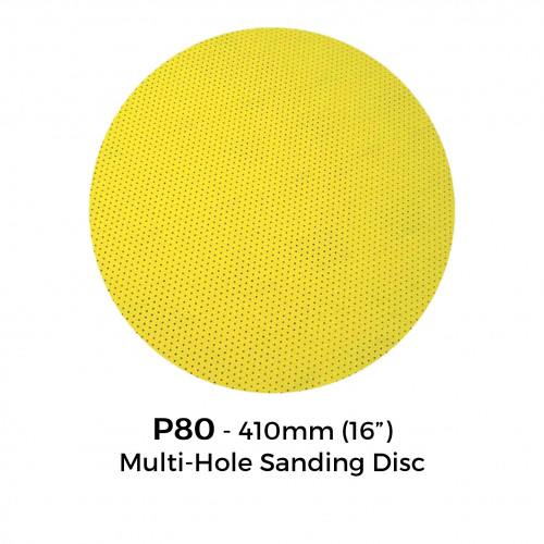 P80 - Yellow Multi Hole Hook & Loop Sanding Disc - 410mm - 16"