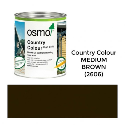 0.75ltr: Osmo - Country Colour - Medium Brown - (2606C)