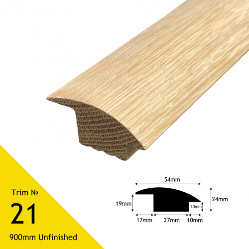 Semi Ramp Profile - 54mm x 24mm - (choose length & finish)