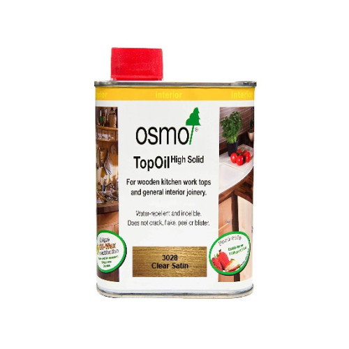 0.5ltr: Osmo - Top Oil - Clear Satin - food safe worktop finish - (3028)