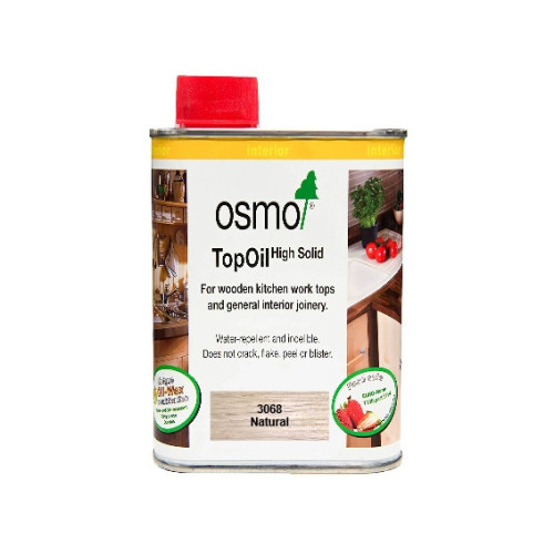 0.5ltr: Osmo - Top Oil - Natural Matt - food safe worktop finish - (3068)