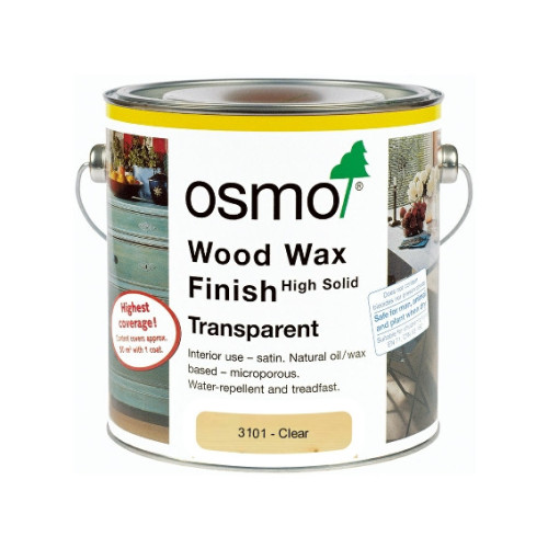 2.5ltr: Osmo - Wood Wax Finish Transparent Colour - Clear - (3101D)