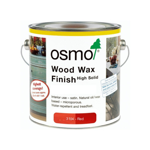 0.375ltr: Osmo - Wood Wax Finish Intensive Colour - Red - (3104B)