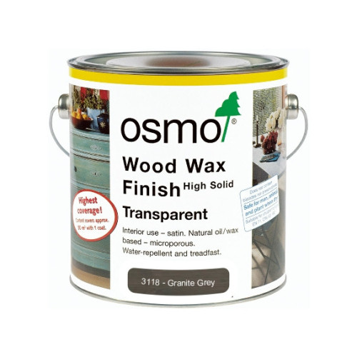 25ltr: Osmo - Wood Wax Finish Transparent Colour - Granite Grey - (3118F)
