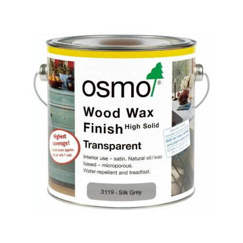 25ltr: Osmo - Wood Wax Finish Transparent Colour - Silk Grey - (3119F)
