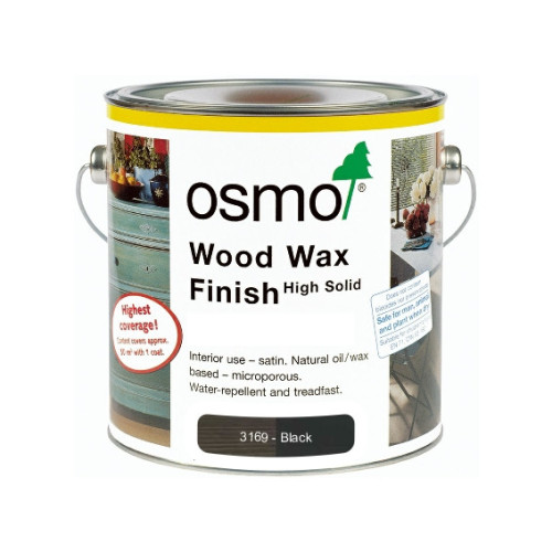 0.375ltr: Osmo - Wood Wax Finish Intensive Colour - Black - (3169B)
