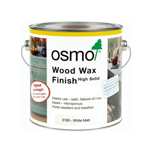 25ltr: Osmo - Wood Wax Finish Intensive Colour - White Matt - (3186F)