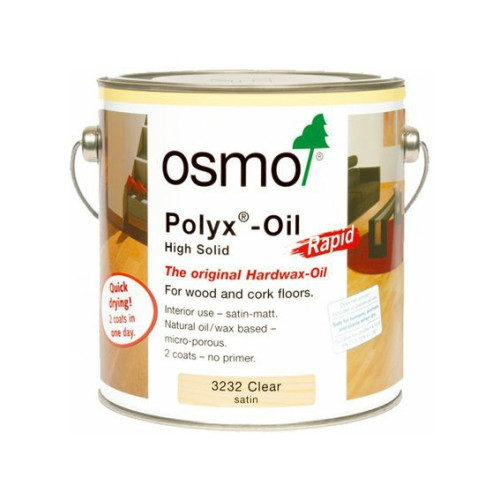 2.5ltr: Osmo - Polyx Oil - Rapid - Clear SatinMatt - (3232D)