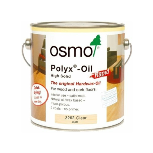 0.75ltr: Osmo - Polyx Oil - Rapid - Clear Matt - (3262C)