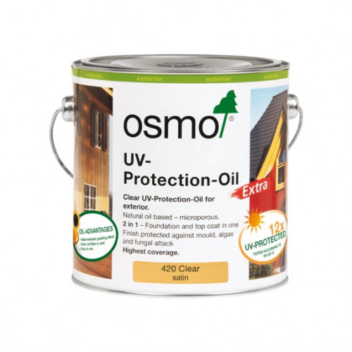0.125ltr: Osmo UV Protection Oil - Extra - with active ingredients - Clear Satin - (420A)