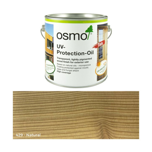 0.125ltr: Osmo - UV Protection Oil - Tints - with active ingredients - Natural Transparent - (429A)