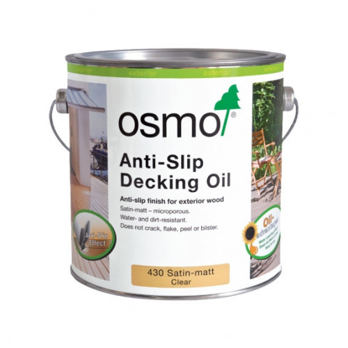 0.75ltr: Osmo - Decking Oil - Anti-Slip - Clear Satin Finish - (430C)