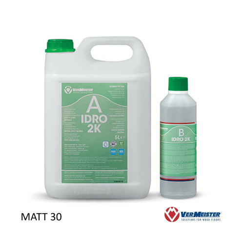 5ltr: VerMeister - Idro 2K - 2K Water Based Lacquer - Matt Export 30% Sheen