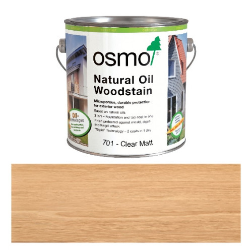 0.75ltr: Osmo - Natural Oil Woodstain - Clear Matt - (701C)