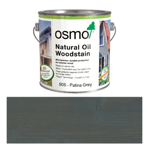 0.75ltr: Osmo- Natural Oil Woodstain - Patina Grey - (905C)