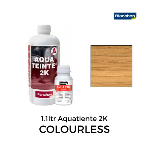 1.1ltr: Blanchon - Stain - Aquateinte 2K - Water Based 2K PU Stain - Colourless - Including Hardener 