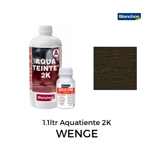 1.1ltr: Blanchon - Stain - Aquateinte 2K - Water Based 2K PU Stain - Wenge - Including Hardener 