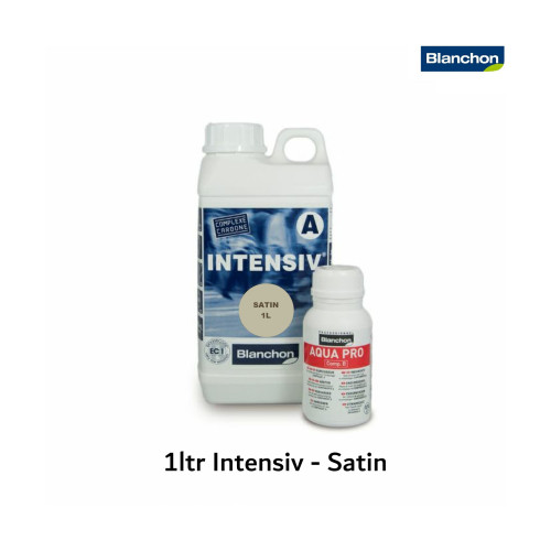 1ltr: Blanchon - Intensiv - Water Based 2K PU Lacquer - Satin - Including Hardener 