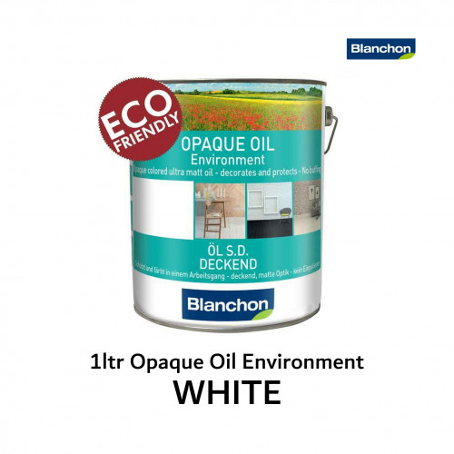 1ltr: Blanchon - Opaque Oil Environment - Water Based Coloured Oil - White 