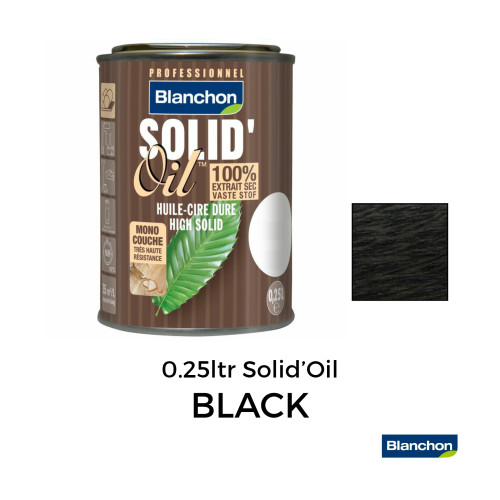 250ml: Blanchon - Solid Oil Hard Waxoil - High Solid 1-Coat Hard Waxoil - Black
