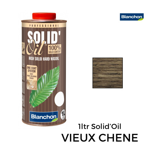 1ltr: Blanchon - Solid Oil Hard Waxoil - High Solid 1-Coat Hard Waxoil - Vieux ChÃªne 