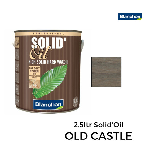 2.5ltr: Blanchon - Solid Oil Hard Waxoil - High Solid 1-Coat Hard Waxoil - Old Castle 