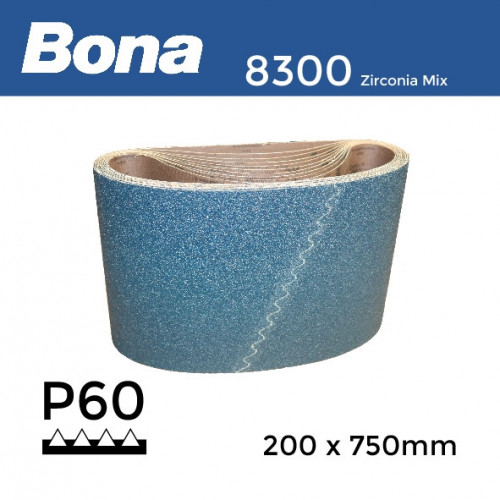 P60 - Bona - Zirconia Mix - Anti Static Sanding Belt - 200x750mm - 8"