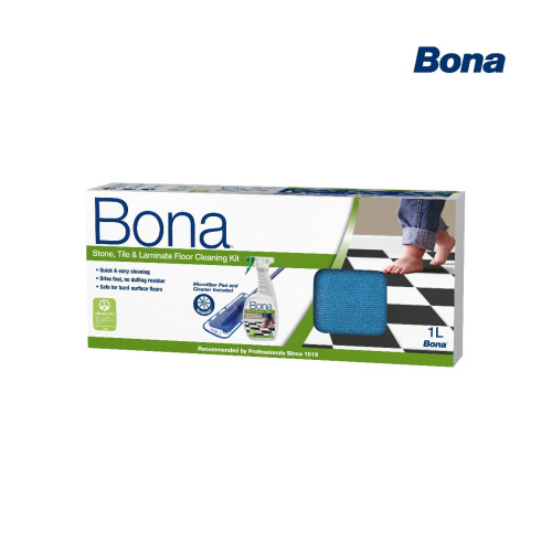 Bona - Stone Tile and Laminate Floor Cleaning Kit - Contains: Bona Mop & Spray Bottle