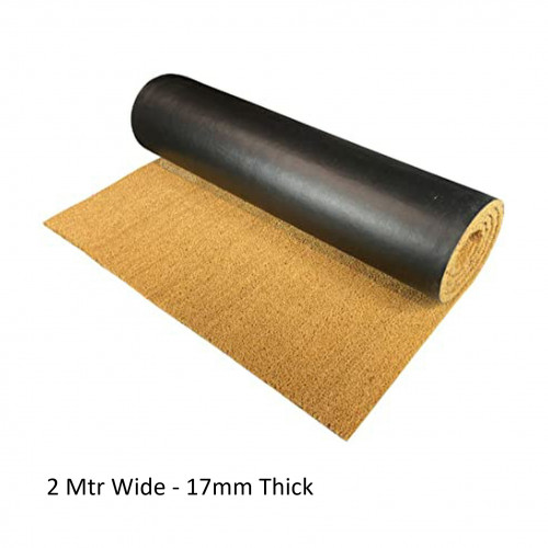 1mÂ²: Coir Matting - Natural - 17mm - (12m x 2m Roll Size)