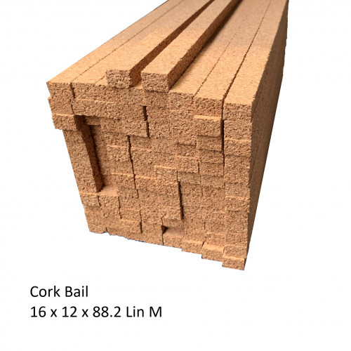1 Bail: Cork Expansion Strip - 16 x 12 x 900mm - (98 Strips - 88.2 lin m/bail) 