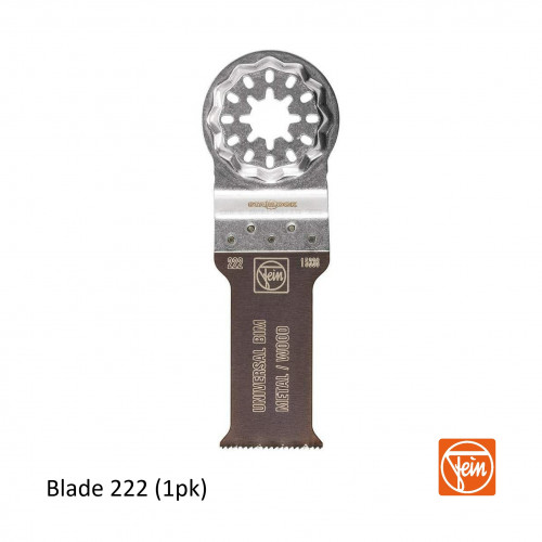 Fein - Starlock - E-Cut 222 form BIM universal saw blade - 28mm Width x 55mm Length - Single Pack - (replaces blade 151)