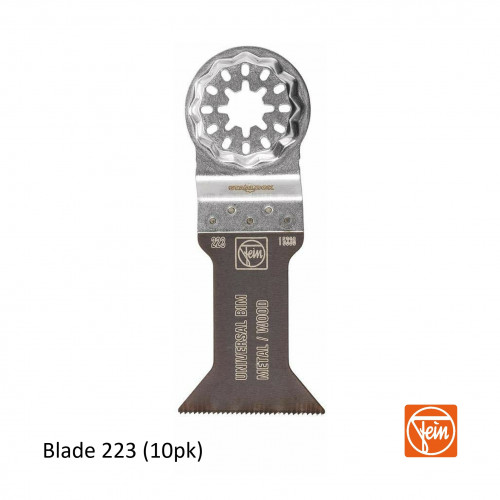 Fein - Starlock - E-Cut 223 form BIM universal saw blade - 44mm Width x 55mm Length - Pack of 10 - (replaces blade 152)