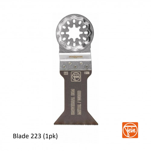 Fein - Starlock - E-Cut 223 form BIM universal saw blade - 44mm Width x 55mm Length - Single Pack - (replaces blade 152)