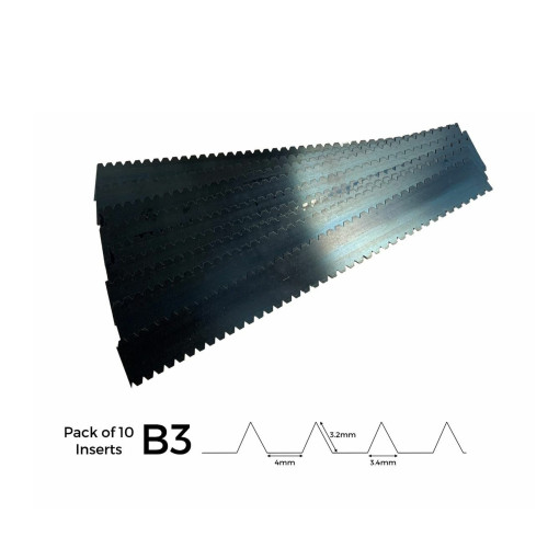 1pk: FS - Notched Inserts - B3 - for use with FS Adhesive Trowel - 280mm - (10/pk)