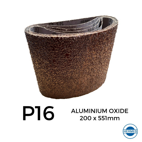 P16 - Hermes - Aluminium Oxide - Sanding Belt - 200x551mm - 8" 