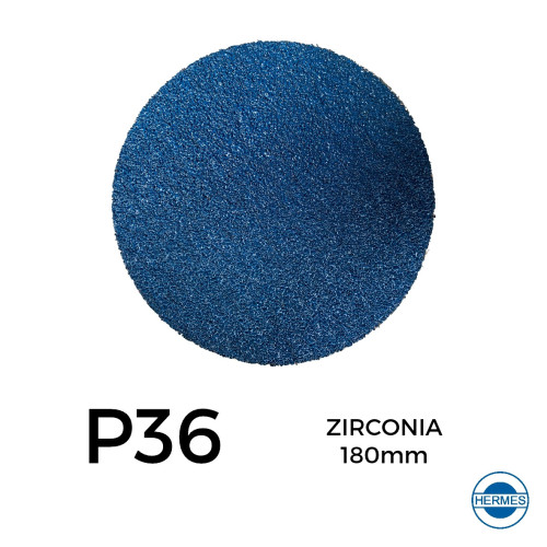 1 Box: P36 - Hermes - Zirconia - Hook & Loop Sanding Discs - 180mm - 7" - Without Centre Hole - (25/Box)
