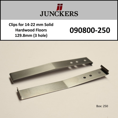 1 Box: Junckers - Clips - Red - 3 Hole 129.8mm - (250/Box) - for 14-22mm floors