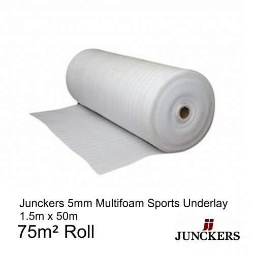 1 Roll: Junckers - MultiFoam - Sports Foam Underlay - 5mm x 1.5m - (75mÂ²/Roll) 