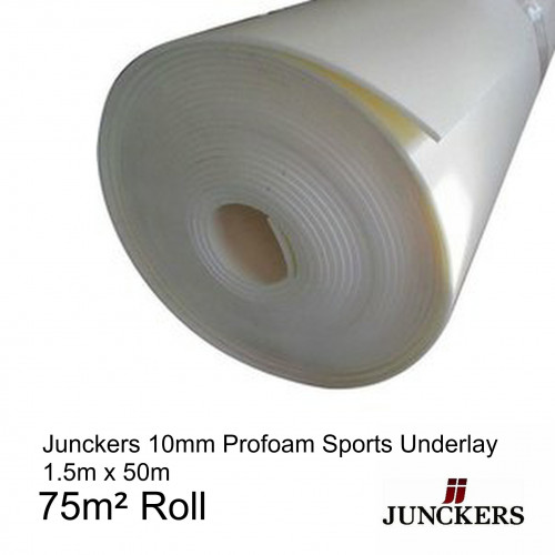 1 Roll: Junckers - ProFoam Underlay - SportsFoam Underlay - 10mm x 1.5m - (75mÂ²/Roll) 