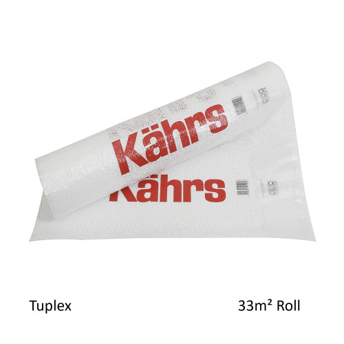 1 Roll: Kahrs - Tuplex - 3mm High Performance Underlay - Acoustic & Moisture Benefit - (33mÂ²/Roll)