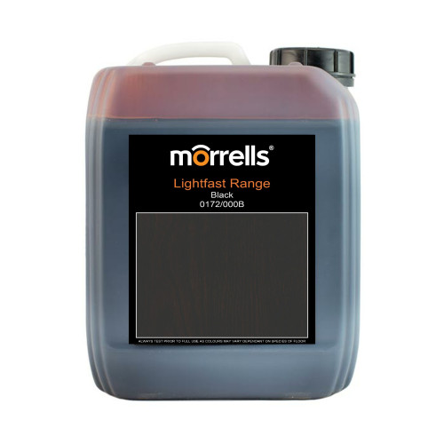 5ltr: Morrells - Light Fast Stain - Black - 0172/000B 