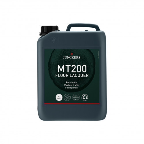 5ltr: Junckers - ProFinish - 1K Water Based Co Polymer PU Acrylic Lacquer - SilkMatt 50% Sheen