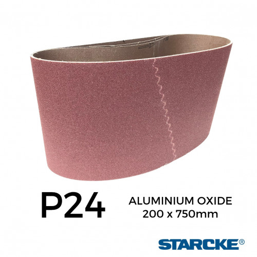 P24 - Starcke - Aluminium Oxide - Cloth Backed Sanding Belt - 200x750mm - 8" 