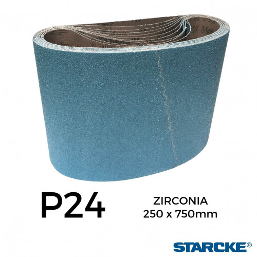 P24 - Starcke - Zirconia - Cloth Backed Sanding Belt - 250x750mm - 10" 