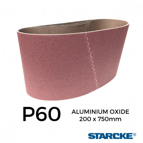 P60 - Starcke - Aluminium Oxide - Cloth Backed Sanding Belt - 200x750mm - 8" 