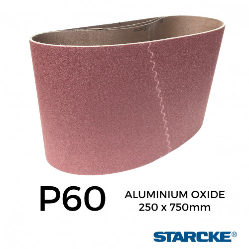 P60 - Starcke - Aluminium Oxide - Cloth Backed Sanding Belt - 250x750mm - 10" 