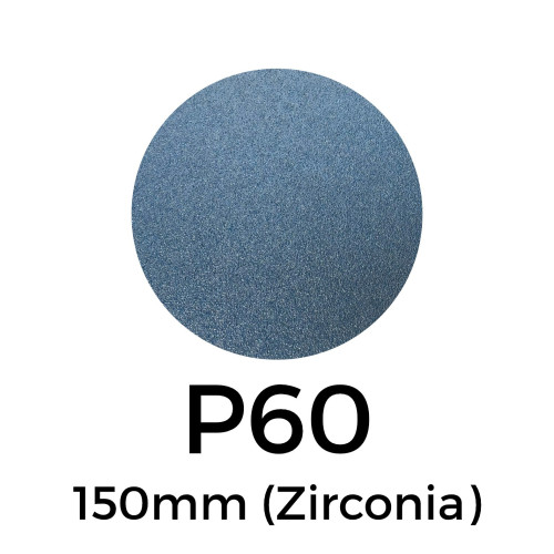 1 Box: P60 - Starcke - Zirconia - Hook & Loop Sanding Discs - 150mm - 6" - (50/Box) 