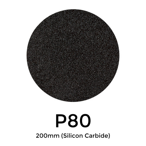 1 Box: P80 - Starcke - Silicon Carbide - Hook & Loop Sanding Discs - 200mm - (50/Box) 