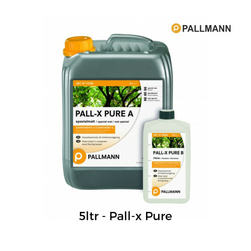 5.5ltr: Pallmann - Pall-x-Pure - 2K Water Based Lacquer - Special Extra Matt - Including Hardener